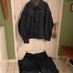Denim jacket/pants set Players